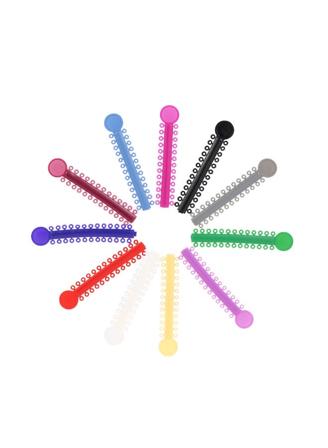 40 High-Elastic Straps With Rubber Braces Multicolour 10x1x9cm