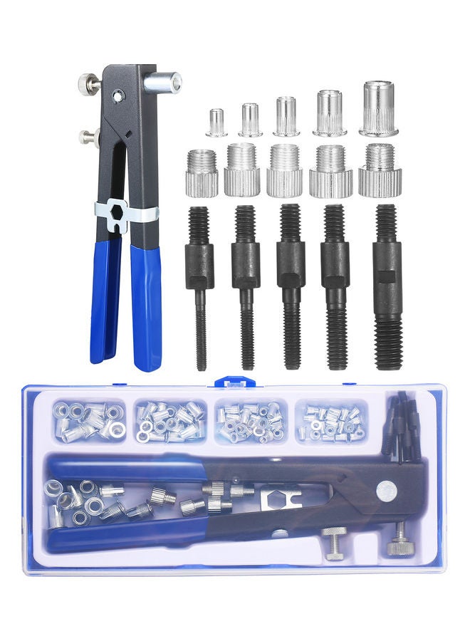 86-Piece Rivet Nut Tool Kit Set With Storage Box Blue/Black/Silver