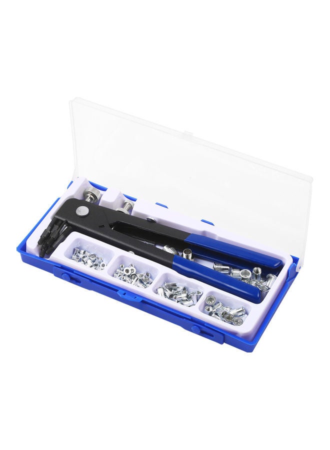 86-Piece Rivet Nut Tool Kit Set With Storage Box Blue/Black/Silver