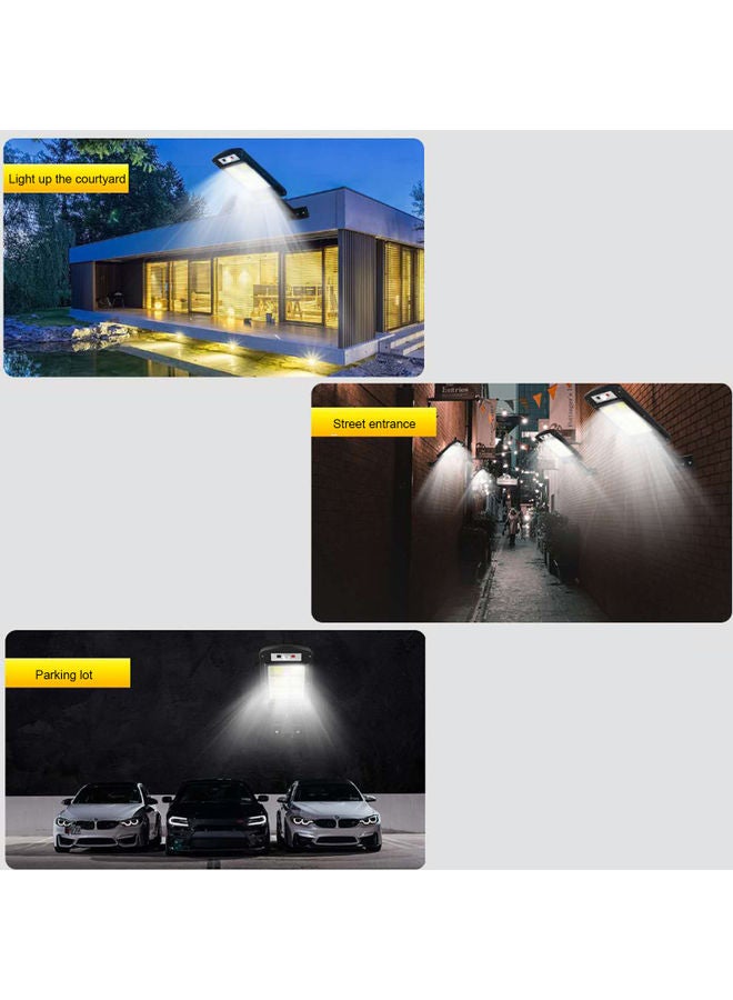 Waterproof Intelligent LED Solar Street Lights With 3 Modes Adjustable Remote Sensing Black/Silver 0.389kg