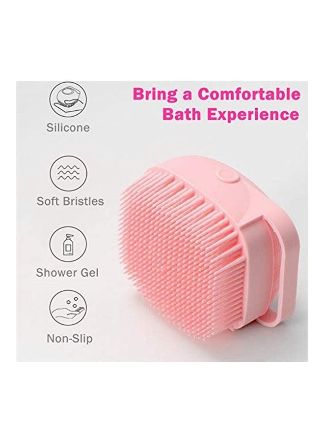 Silicone Bath Brush Pink 84x60x84millimeter