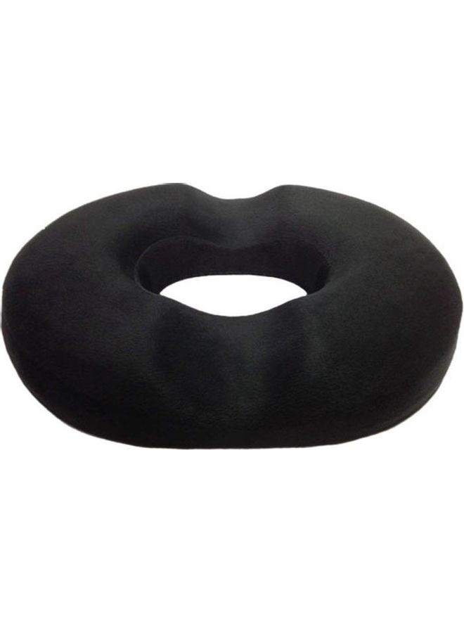 Medical Hemorrhoids Treatment Ring Donut Tailbone Cushion Polyester Black 38x45x26cm