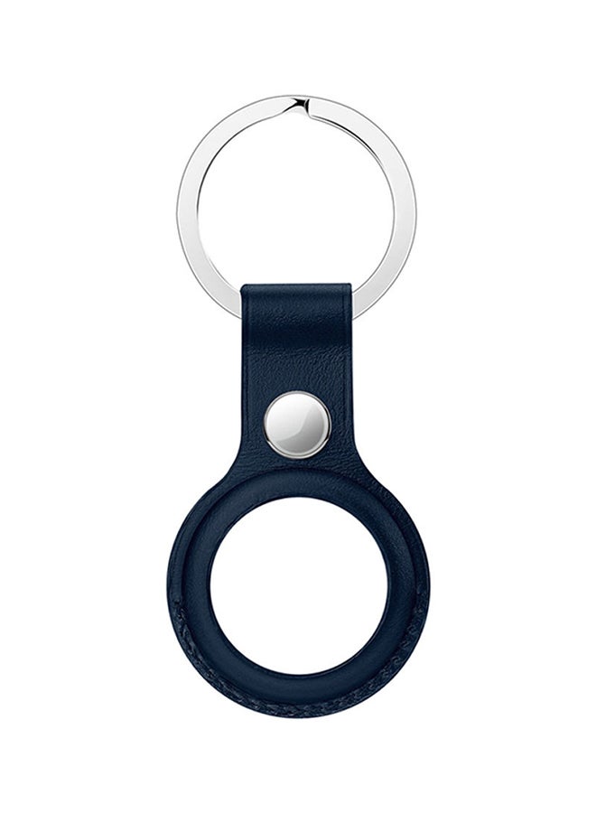 Leather Loop For AirTag Navy Blue
