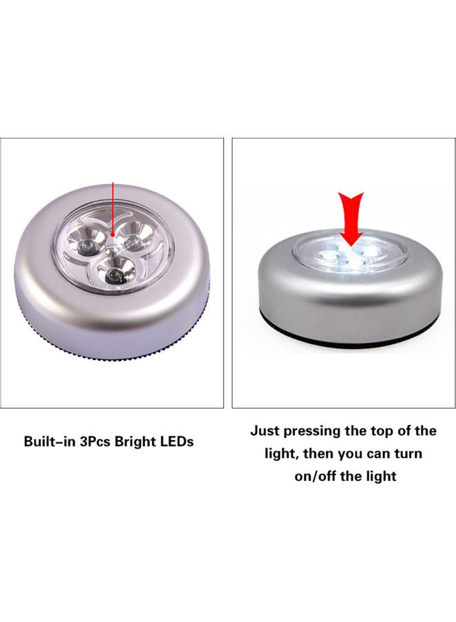 Portable Mini Round LED Bright Light White