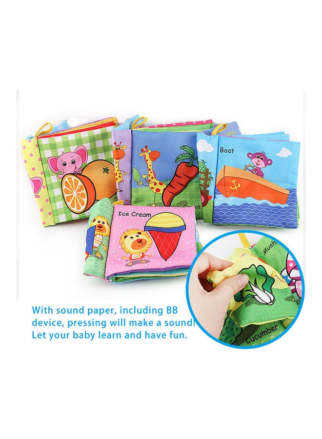 4-Piece Early Educational Baby English Cognitive Palm Book