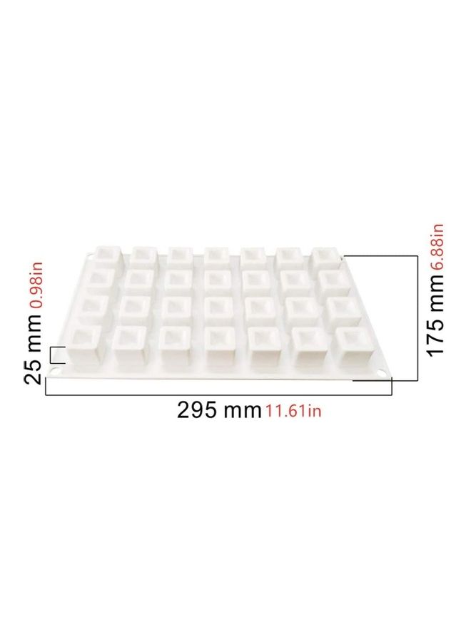 Silicone Chocolate Making Moulds White 295x175x25millimeter
