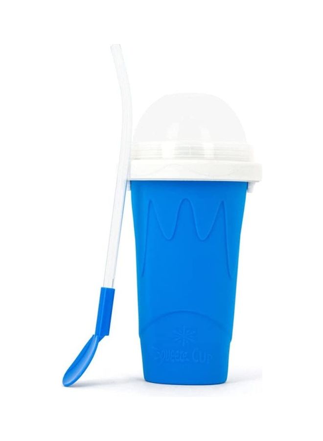 Slushy Maker Cup With Straw Blue/Clear