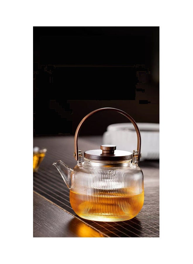 Glass Teapot Clear/Gold