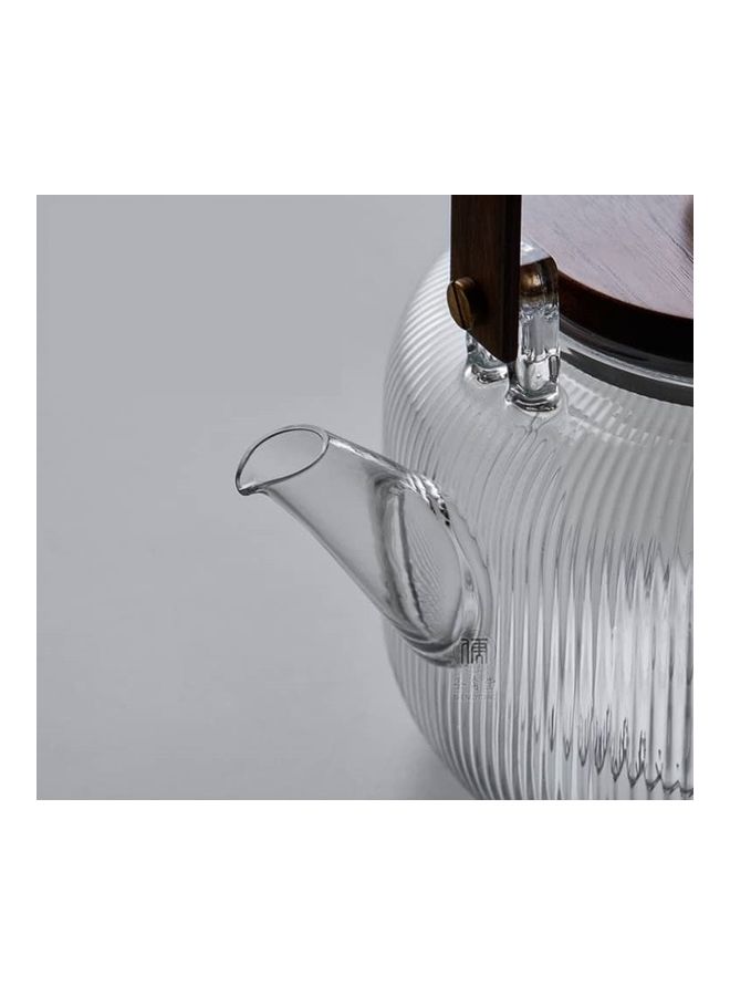 Glass Teapot Clear/Gold