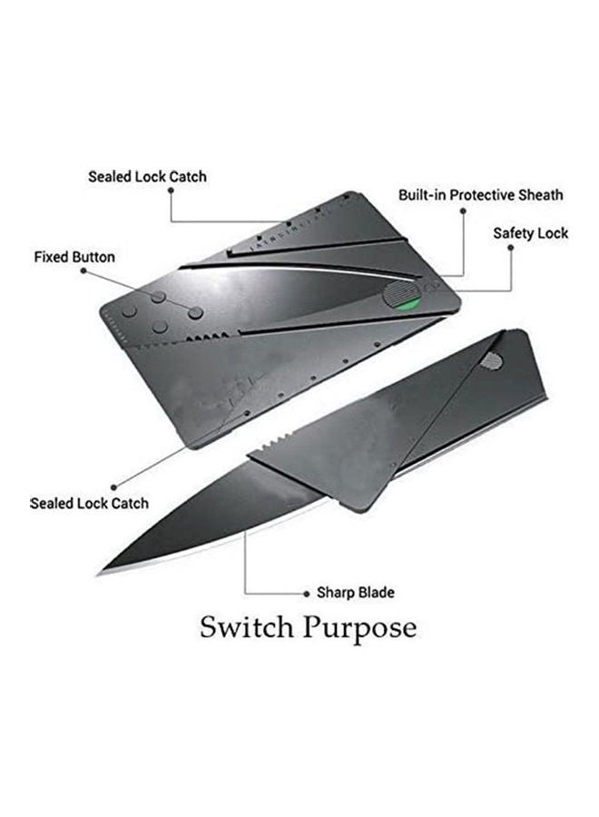 Folding Fruit Knife Black 8x6x2cm