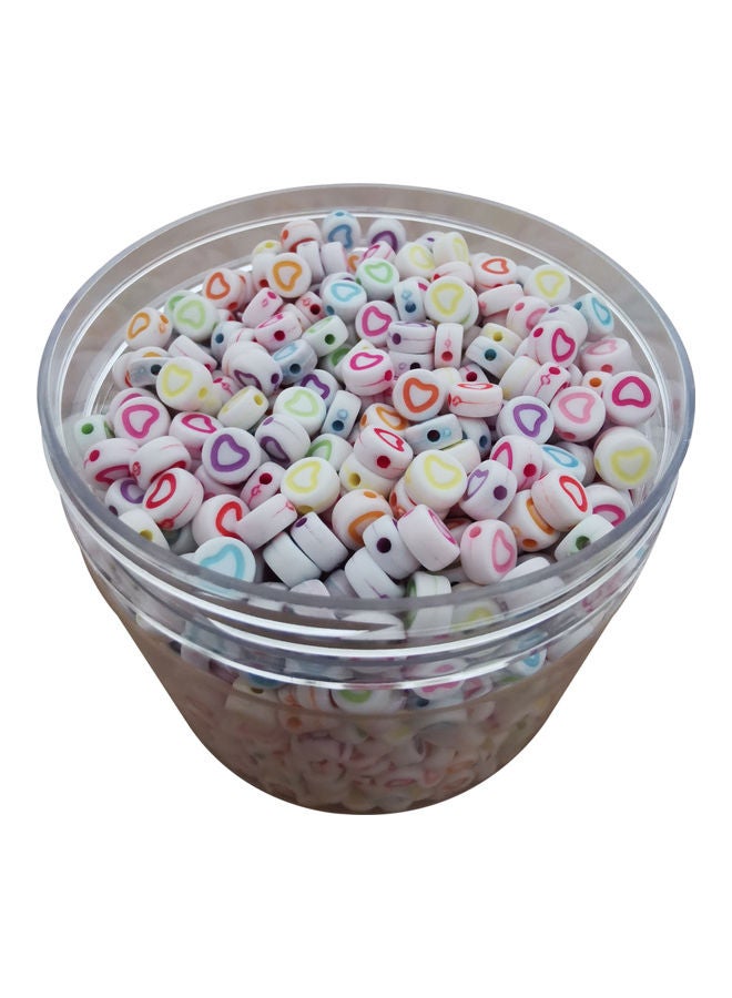 Heart Shape Acrylic Beads Set