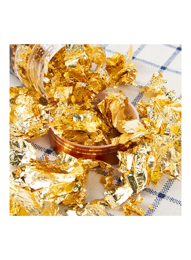 3-Bottle Flakes Foil Paper Cuisine Mousse Cake Baking Rose Gold/Gold/Silver