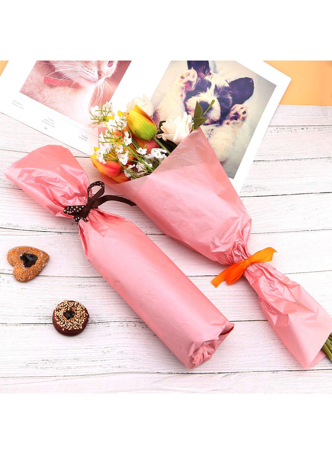 50-Pieces Premium Quality Gift Wrapping Tissue Paper Pink
