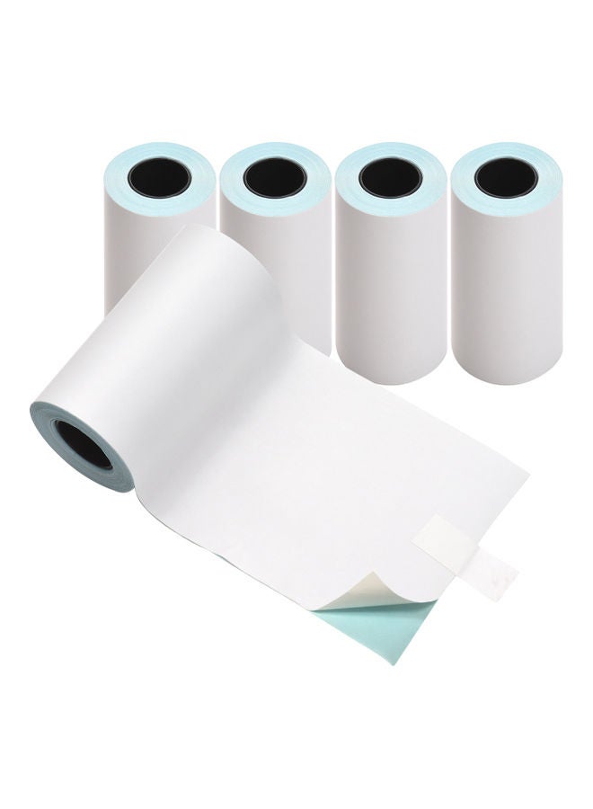 5-Rolls of 57x30mm Self-Adhesive Thermal Paper A4