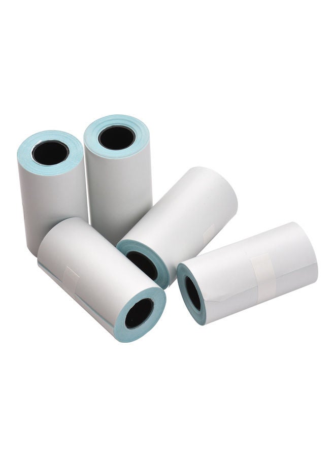 5-Rolls of 57x30mm Self-Adhesive Thermal Paper A4