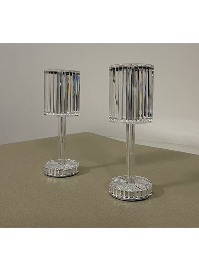 Modern Acrylic Crystal Table Lamp Warm White 30x12x0.5cm