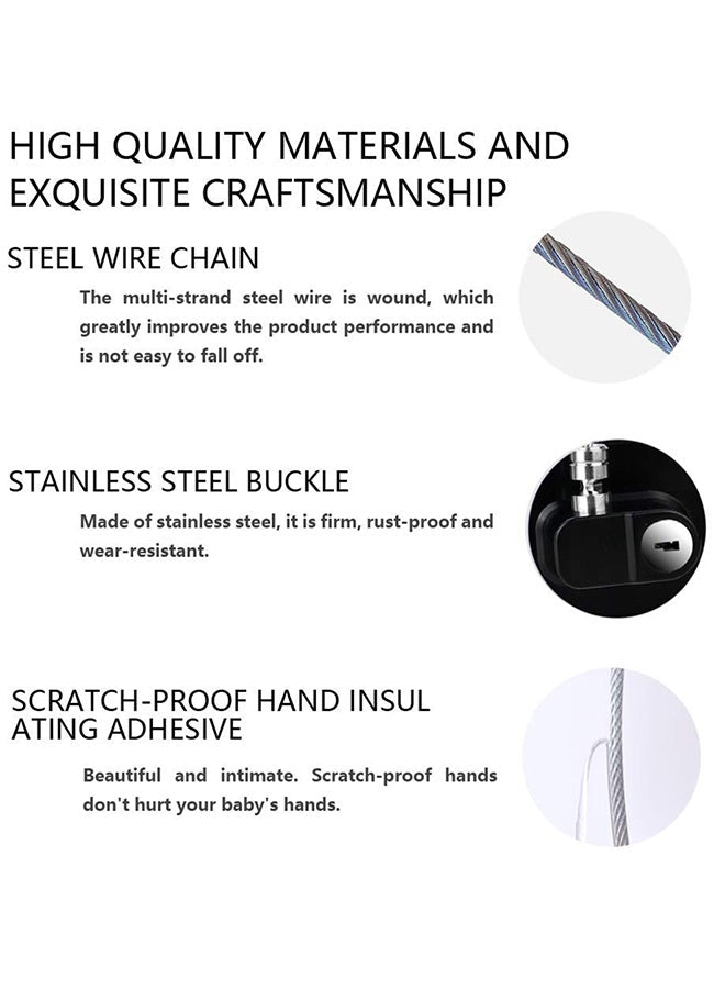 Safety Cable Fridge Window Lock With Key Set