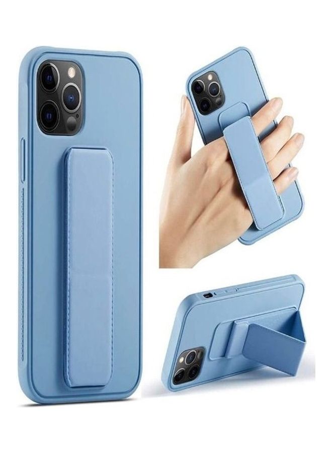 Protective Cover with Back Strap Grip Stand for iPhone 13 Pro Max Sky Blue