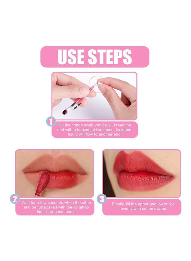 20-Piece Cotton Swab Lipstick Set #01 Strawberry