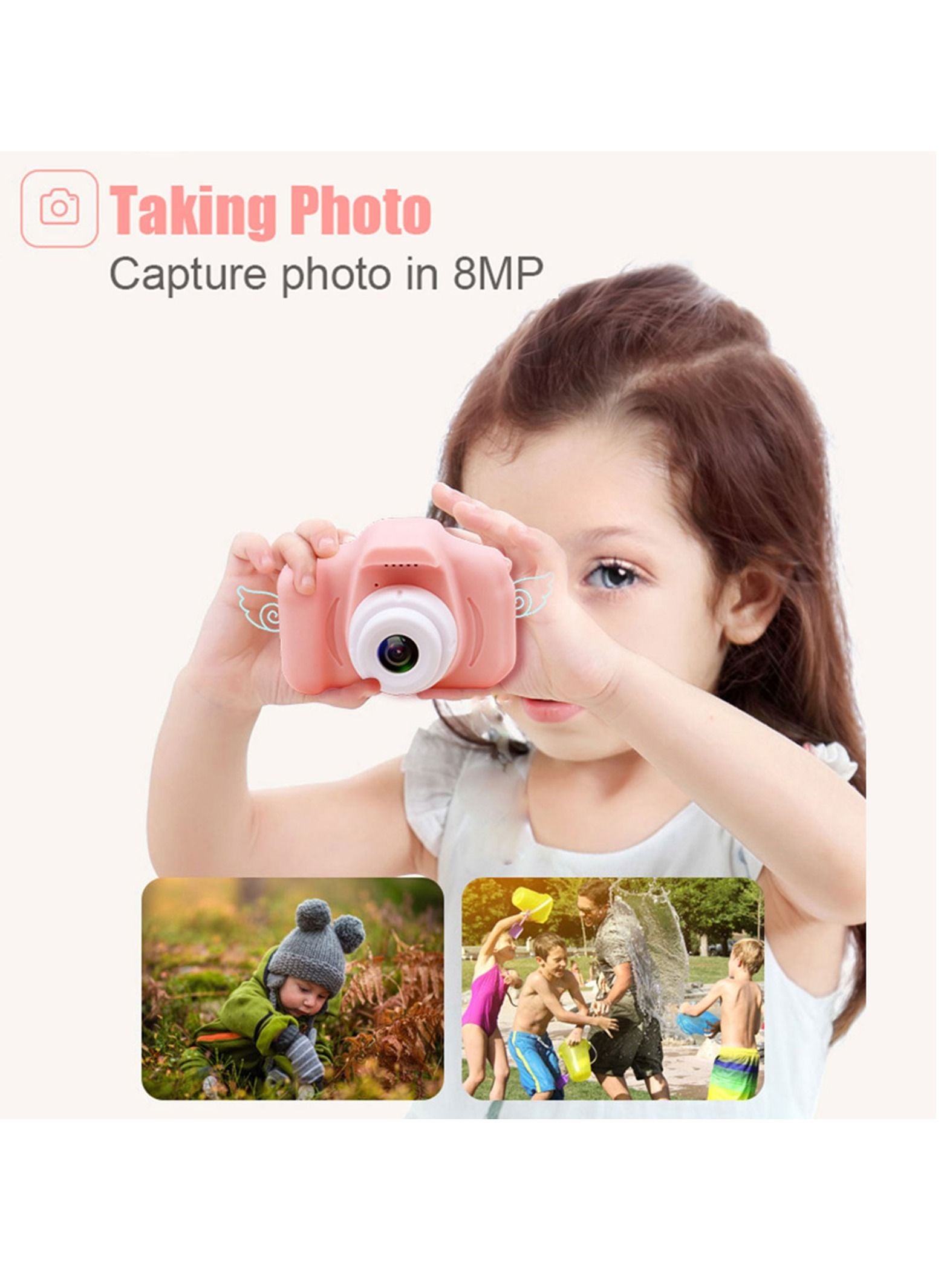 Kids Selfie Camera with 32GB SD Card